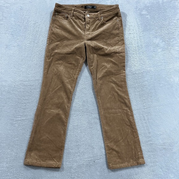 Lauren Ralph Lauren Pants Women's 6 Brown Corduroy‎ Bootcut Southwestern Cowgirl